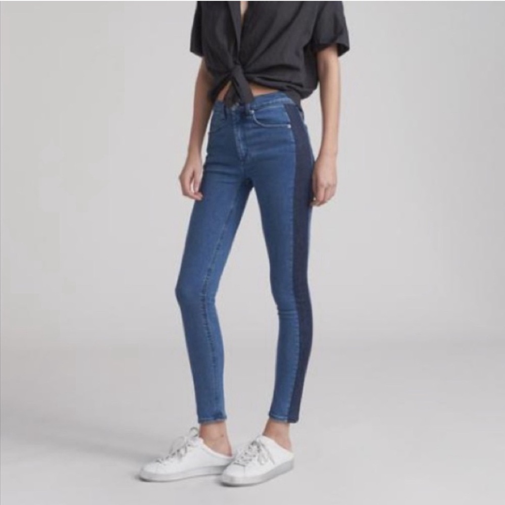 Rag & Bone Mazie Jean 23 striped skinny jeans